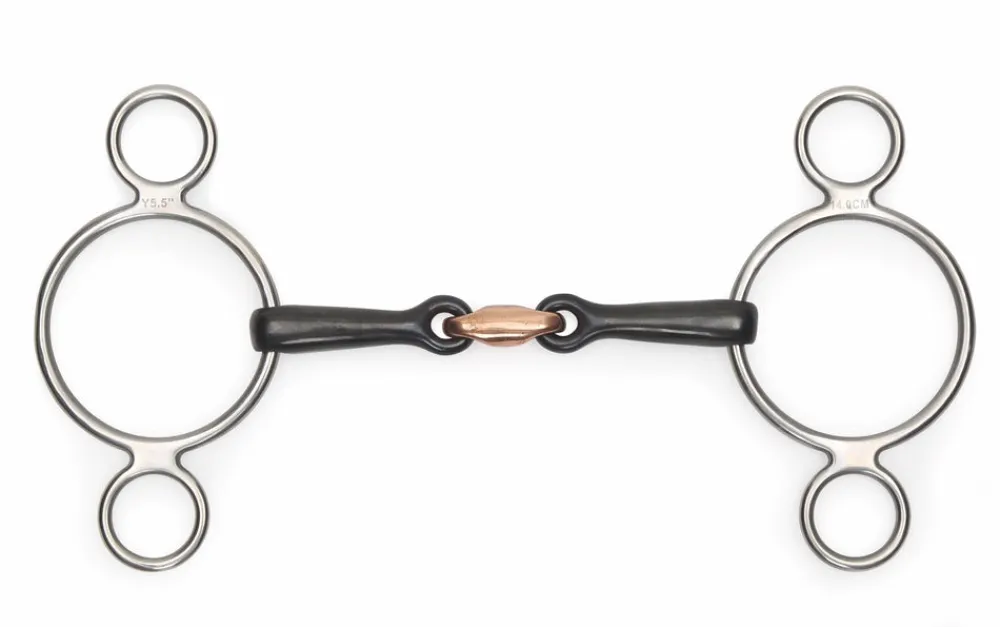 Black Sweet Iron Two Ring Gag^Shires Equestrian Sale