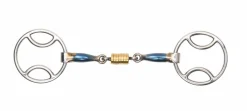 Blue Sweet Iron Bevel With Roller Link^Shires Equestrian Online