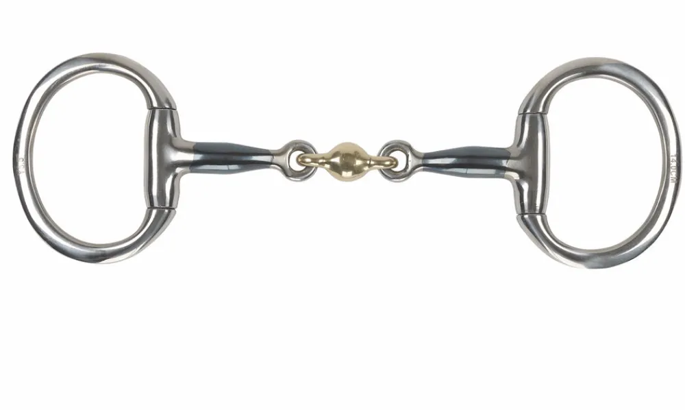 Blue Sweet Iron Flat Eggbutt with Lozenge^Shires Equestrian Hot