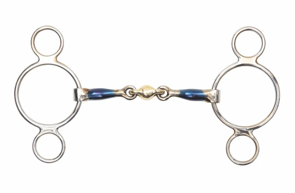 Blue Sweet Iron Two Ring Gag With Lozenge^Shires Equestrian Best