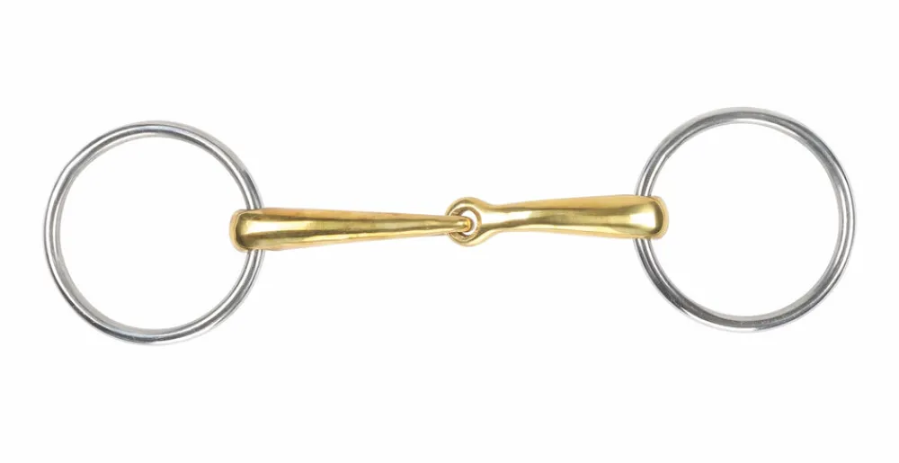 Brass Alloy Curved Loose Ring Snaffle^Shires Equestrian Sale