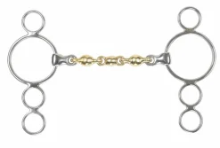 Brass Alloy Waterford Three Ring Gag^Shires Equestrian