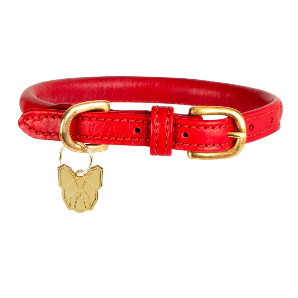 Digby & Fox Rolled Leather Dog Collar^Shires Equestrian Outlet