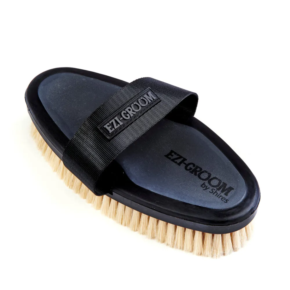 EZI-GROOM Grip Body Brush with Goat Hair^Shires Equestrian Discount