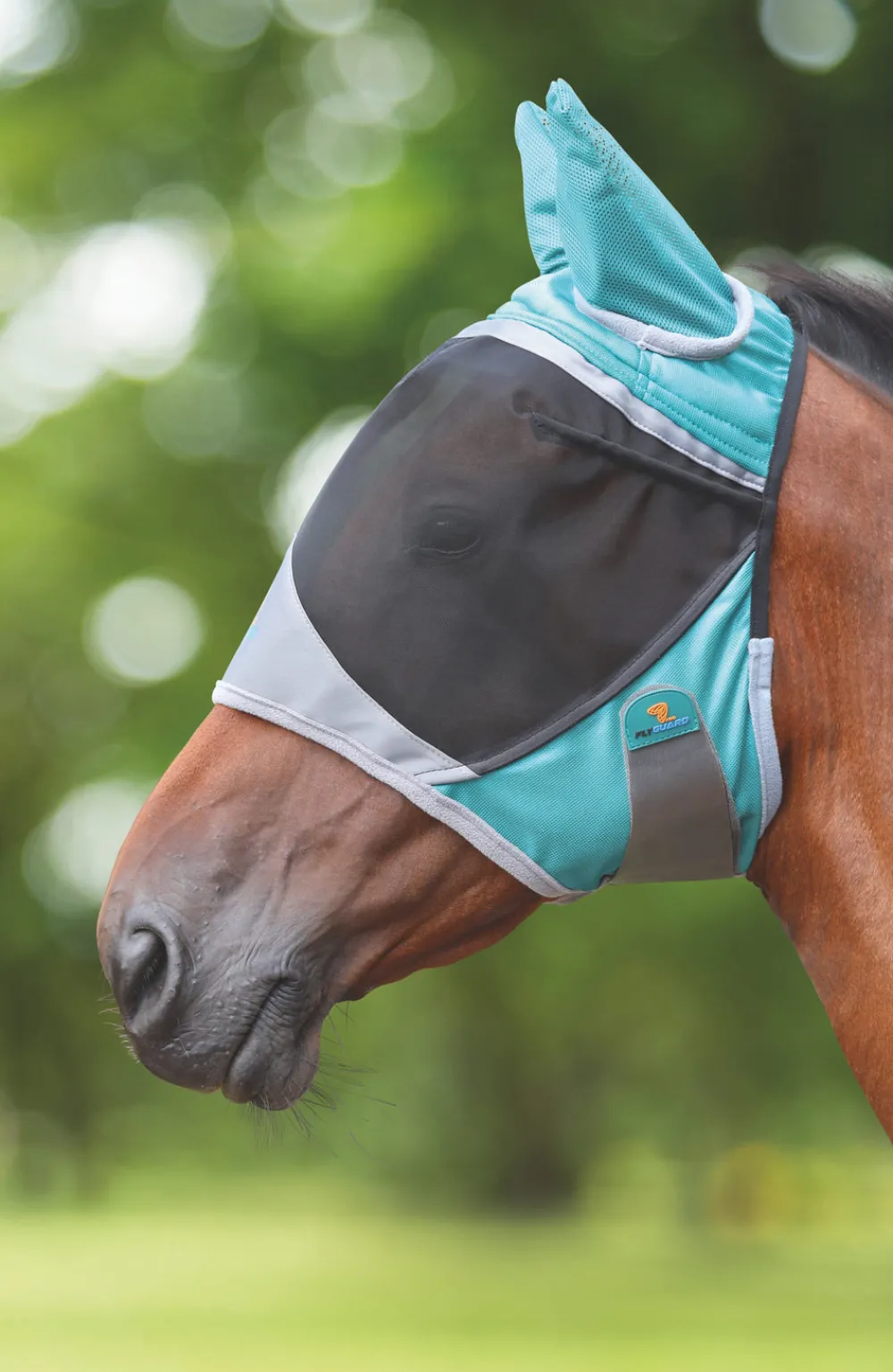 FlyGuard Pro Deluxe Fly Mask With Ears^Shires Equestrian Best