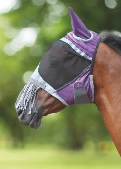 FlyGuard Pro Deluxe Fly Mask with Nose Fringe^Shires Equestrian Online