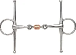 Full Cheek Snaffle with Copper Peanut^Shires Equestrian Clearance