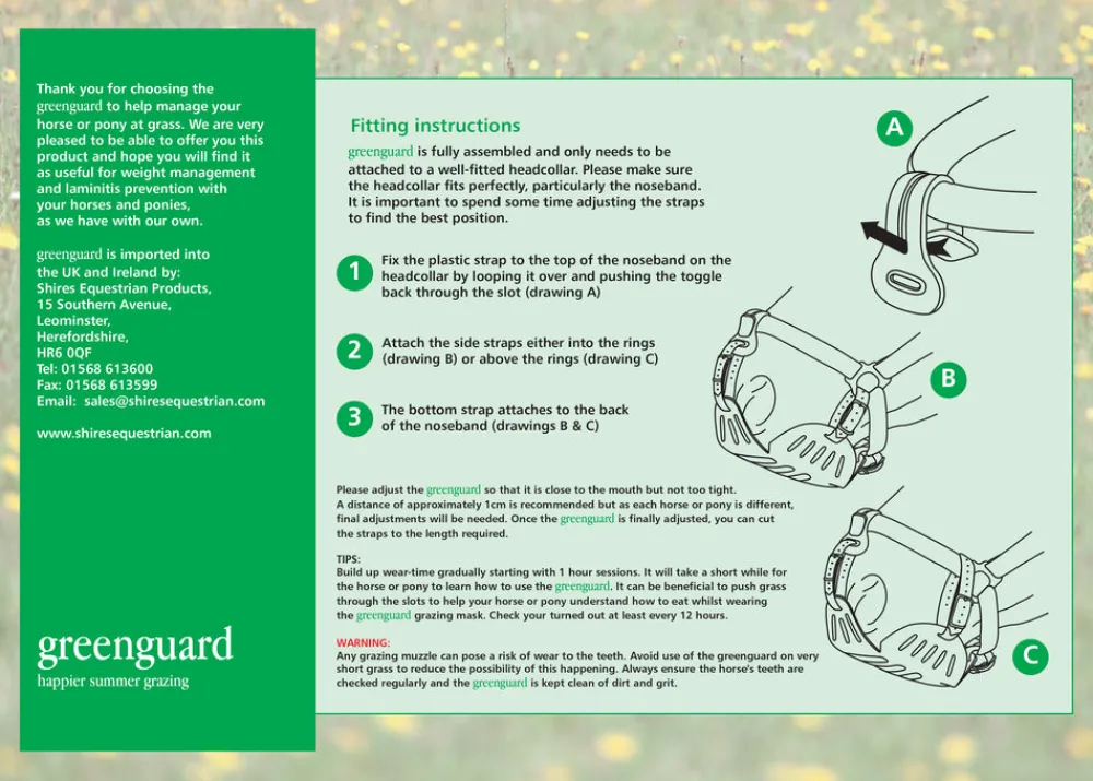 Greenguard Headcollar^Shires Equestrian Hot