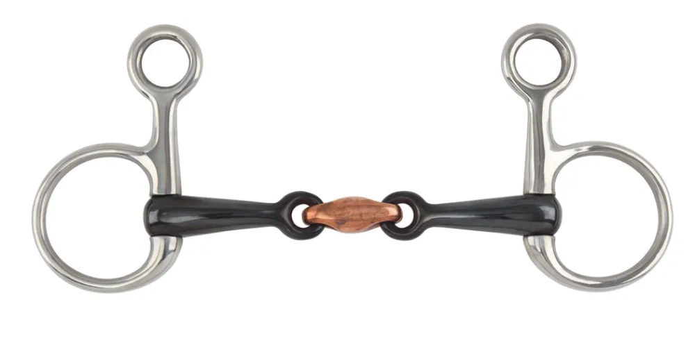 Hanging Cheek Black Sweet Iron Snaffle^Shires Equestrian