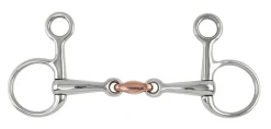 Hanging Cheek Copper Lozenge Snaffle^Shires Equestrian